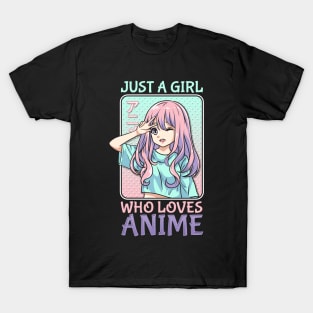 Just A Girl Who Loves Anime - Cosplay Girl Costume T-Shirt